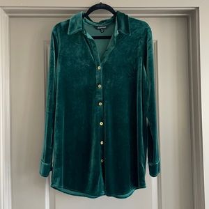 Velvet button down